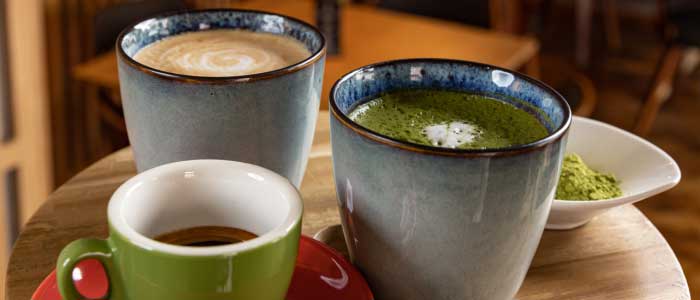 coffee and matcha