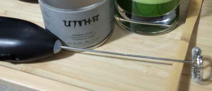 frother with ceremonial grade matcha UJIHA ICHI
