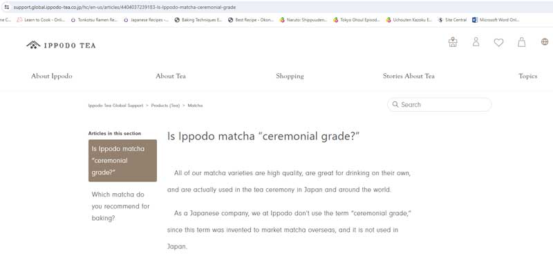 ippodo talks ceremonial grade