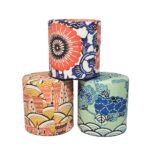 matcha tin cans wrapped in washi paper ABC