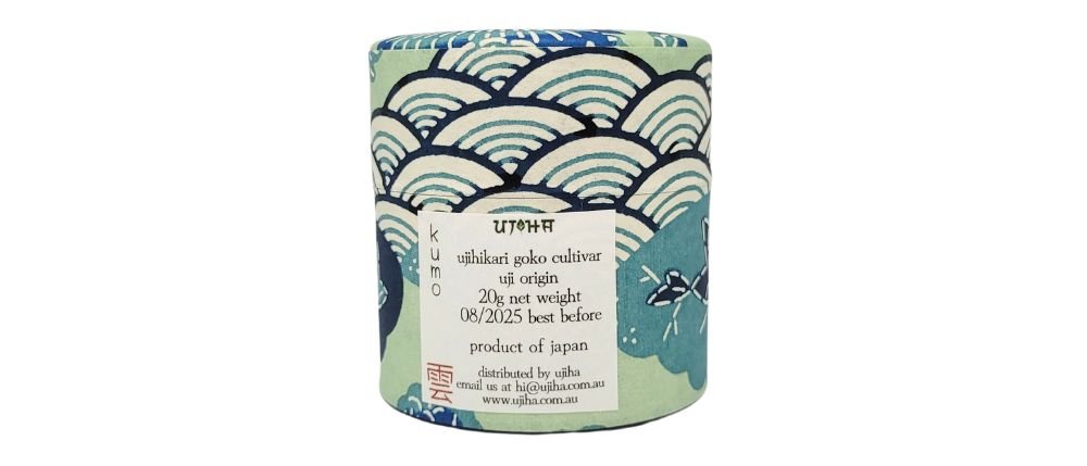 kumo ceremonial grade matcha in a washi can header